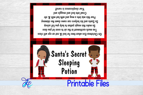 Santa's Secret Potion Bag Topper aa - Plaid 3D Paper Family Creations 