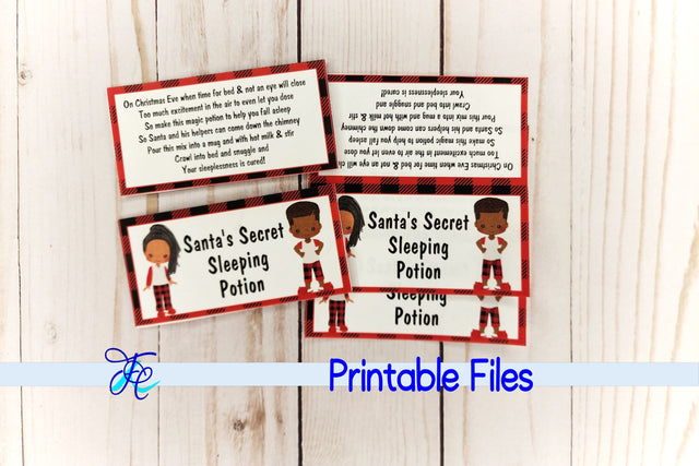 Santa's Secret Potion Bag Topper aa - Plaid 3D Paper Family Creations 