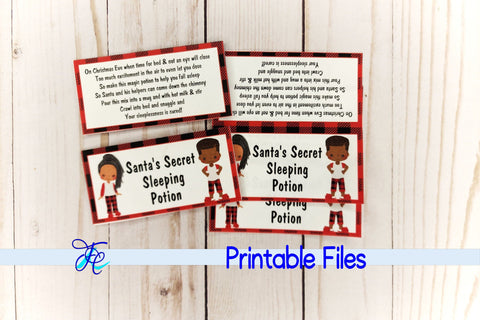 Santa's Secret Potion Bag Topper aa - Plaid 3D Paper Family Creations 