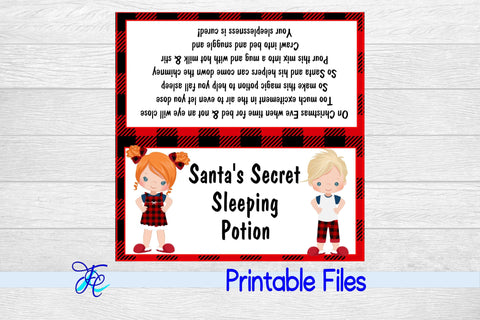 Santa's Secret Potion Bag Topper - Plaid 3D Paper Family Creations 