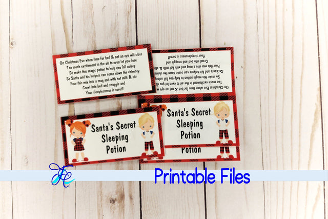 Santa's Secret Potion Bag Topper - Plaid 3D Paper Family Creations 