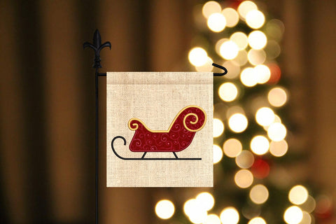 Santa's Sleigh Applique Embroidery Embroidery/Applique Designed by Geeks 