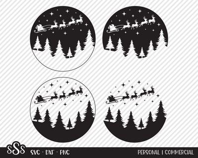 Santa's Sleigh Bundle | Christmas SVG SVG Texas Southern Cuts 
