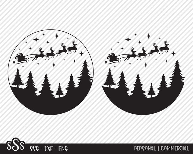 Santa's Sleigh | Christmas SVG SVG Texas Southern Cuts 