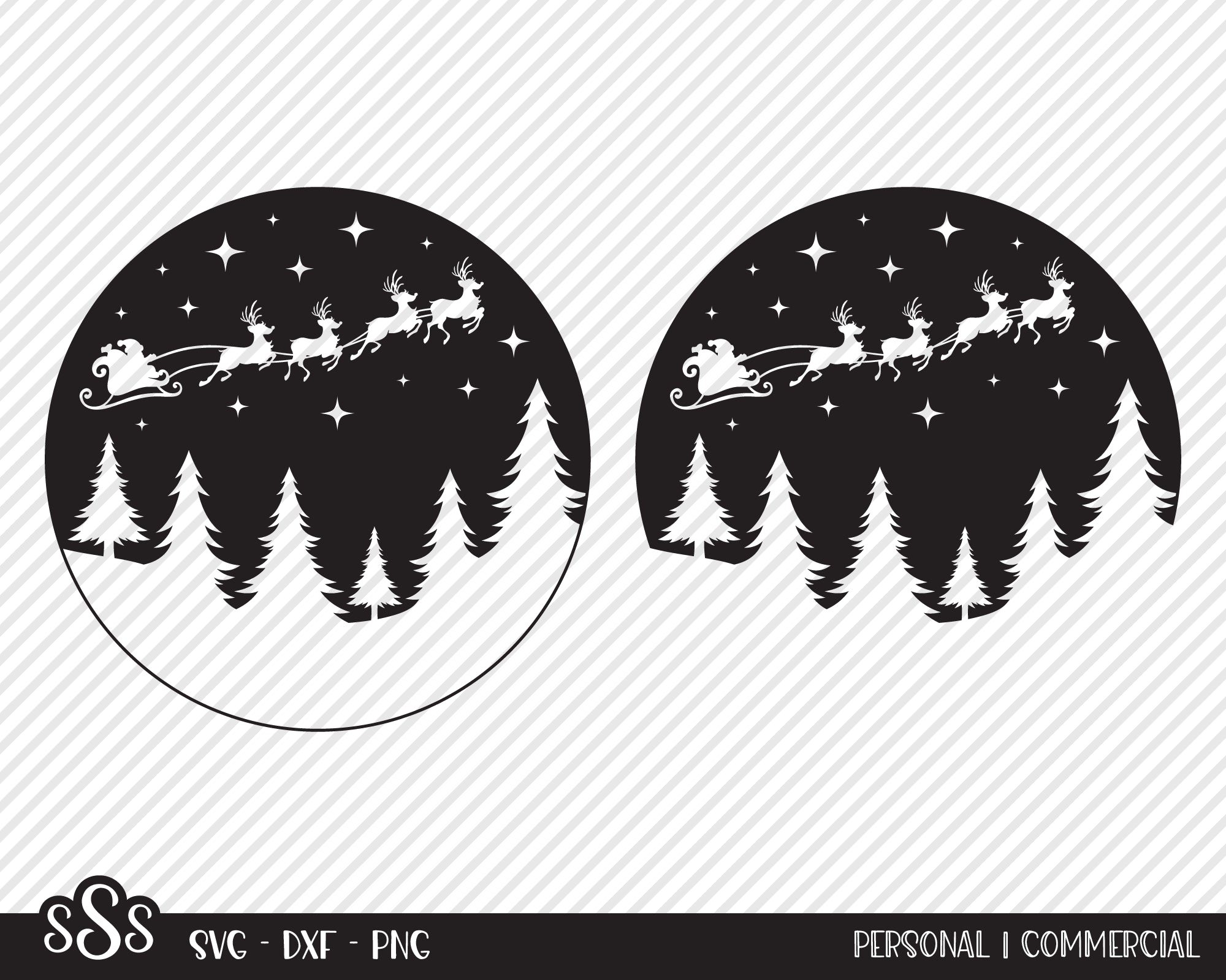 Santas Sleigh Christmas Svg So Fontsy