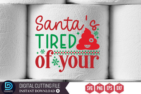Santa's tired of your SVG SVG DESIGNISTIC 