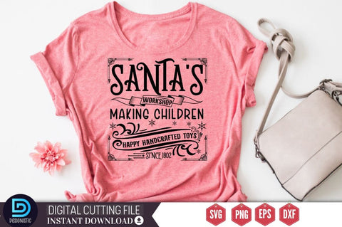 Santa's workshop making children happy handcrafted toys since 1802 SVG SVG DESIGNISTIC 