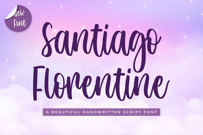 Santiago Florentine Modern Script Font Font Creakokun Studio 