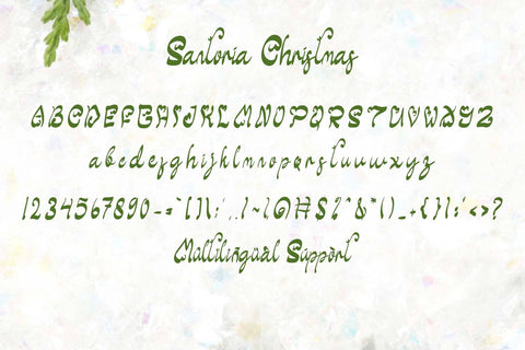 Santoria Christmas Font Prasetya Letter 