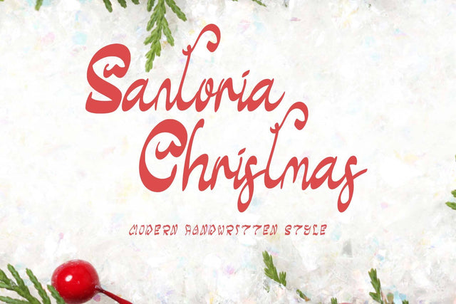 Santoria Christmas Font Prasetya Letter 