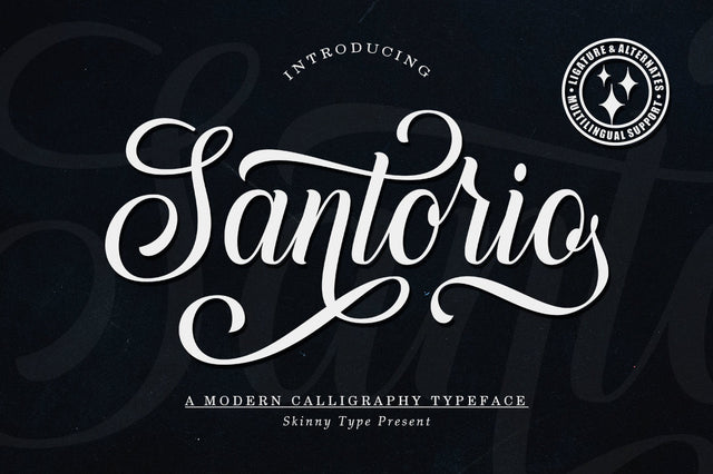 Santorio Script Font Muhajir 
