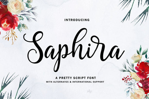 Saphira Script Font Great Studio 