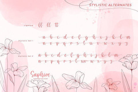 Saphire-Elegant Handwritten Font Font yumnatype 
