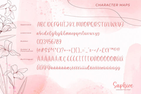 Saphire-Elegant Handwritten Font Font yumnatype 