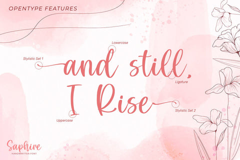 Saphire-Elegant Handwritten Font Font yumnatype 