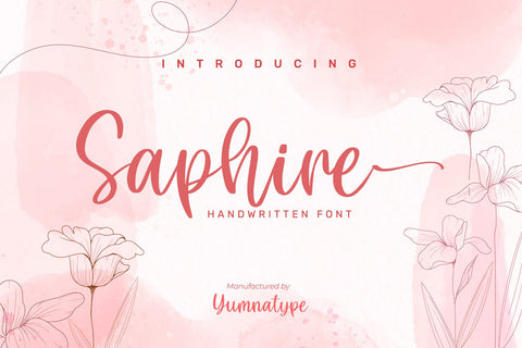 Saphire-Elegant Handwritten Font Font yumnatype 