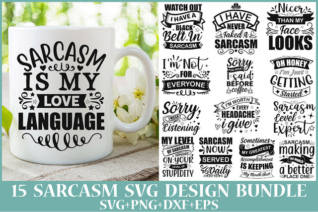Sarcasm Svg Design Bundle SVG Rupkotha 