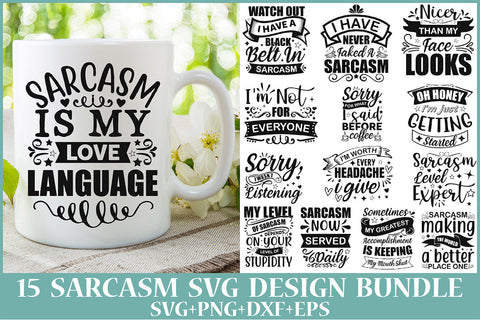 Sarcasm Svg Design Bundle SVG Rupkotha 