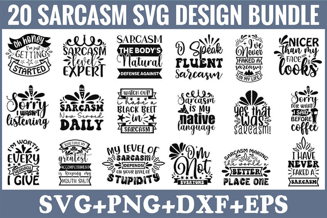 Sarcasm Svg Design Bundle SVG Rupkotha 