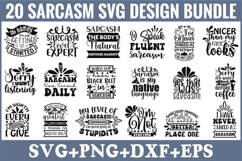Sarcasm Svg Design Bundle SVG Rupkotha 