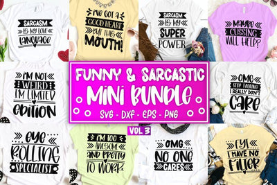 Sarcasm SVG Sarcastic SVG Funny Mini SVG Bundle Vol 3 SVG Whistlepig Designs 