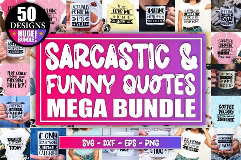 Sarcasm SVG Sarcastic SVG Funny SVG MEGA BUNDLE SVG Whistlepig Designs 