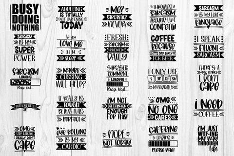 Sarcasm SVG Sarcastic SVG Funny SVG MEGA BUNDLE SVG Whistlepig Designs 