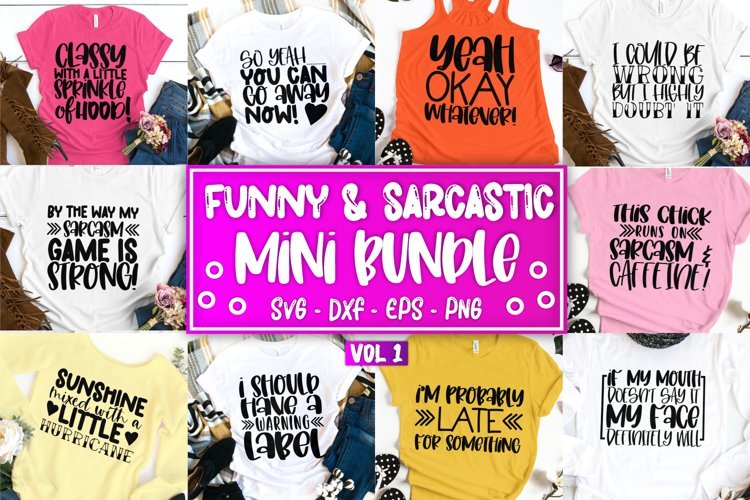 Sarcasm SVG Sarcastic SVG Funny SVG Mini Bundle Vol 1 SVG Whistlepig Designs 