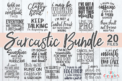 Sarcastic Bundle SVG Svg Cuttables 