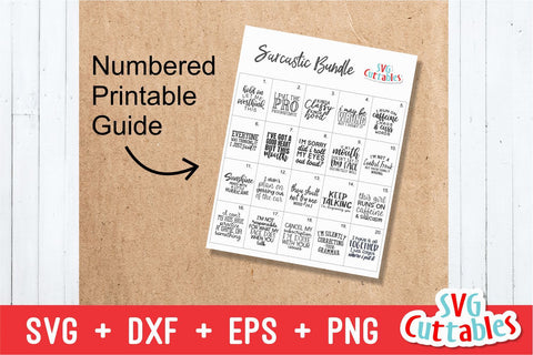 Sarcastic Bundle SVG Svg Cuttables 