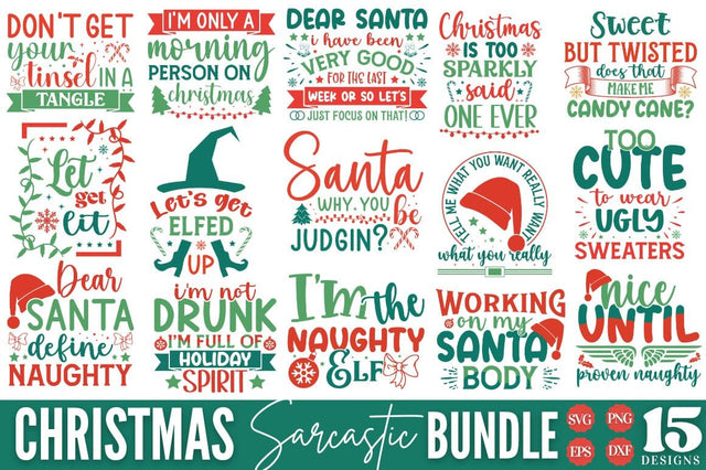 Sarcastic Christmas Svg Bundle SVG DESIGNISTIC 