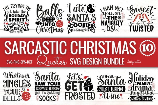 Sarcastic Christmas Svg Bundle SVG DESIGNISTIC 