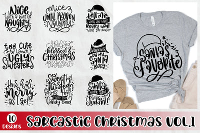 Sarcastic Christmas SVG Bundle Vol 1 Funny SVG Quotes Funny Christmas SVG Bundle SVG dapiyupi store 