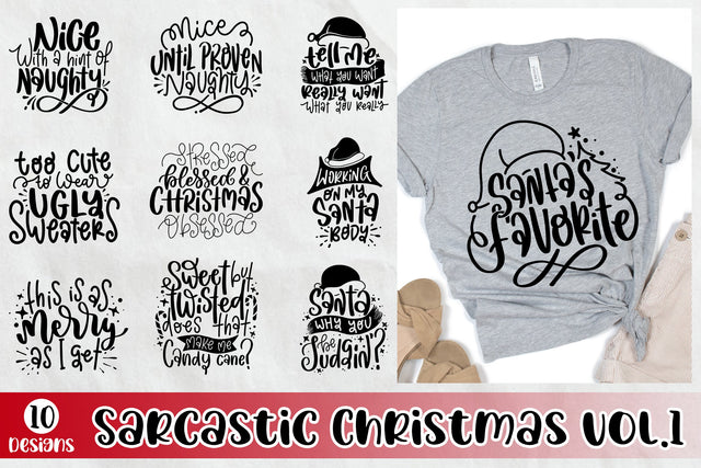 Sarcastic Christmas SVG Bundle Vol 1 Funny SVG Quotes Funny Christmas SVG Bundle SVG dapiyupi store 