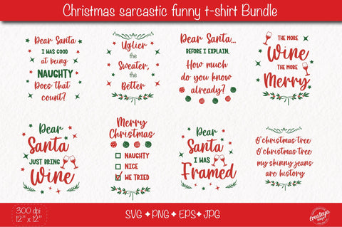 Sarcastic Christmas with Funny quotes bundle SVG| Snarky Christmas SVG SVG Createya Design 