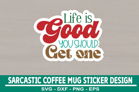 Sarcastic Coffee Mug Sticker Bundle SVG CraftingStudio 