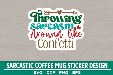 Sarcastic Coffee Mug Sticker Bundle SVG CraftingStudio 