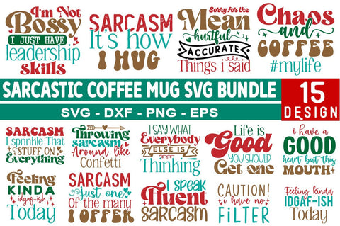 Sarcastic Coffee Mug SVG Bundle SVG CraftingStudio 