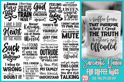 Sarcastic Coffee Mug SVG Bundle SVG DESIGNISTIC 