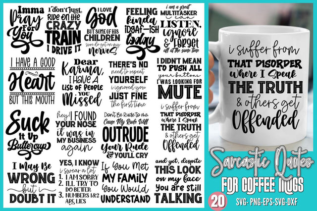 Sarcastic Coffee Mug SVG Bundle SVG DESIGNISTIC 