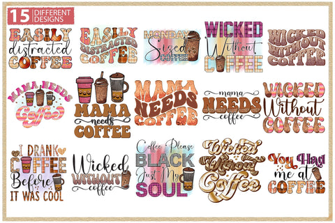 Sarcastic Coffee Sublimation Bundle Sublimation Creativeart88 