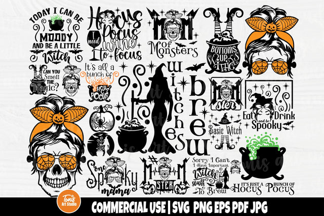 Sarcastic Halloween SVG Bundle - Halloween Vector - Witch Quotes Svg SVG TonisArtStudio 