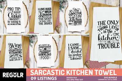 Sarcastic Kitchen Towel Svg Bundle SVG Regulrcrative 