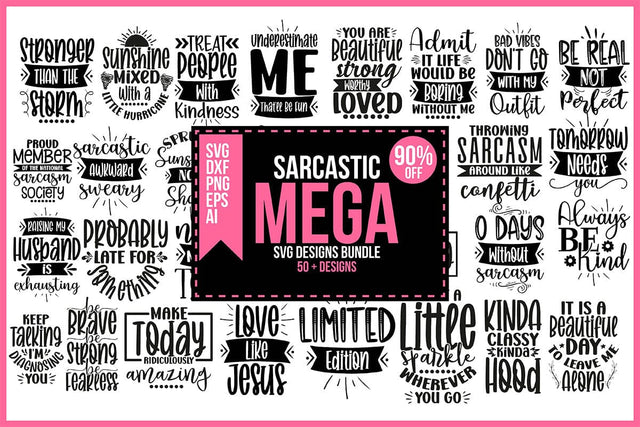 Sarcastic Mega Svg Designs Bundle SVG shah alam 