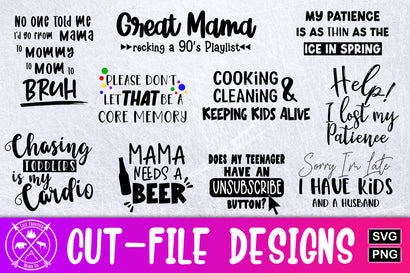 sarcastic mom quote Bundle|Funny mom quotes SVG SVG Last Frontier Design Co. 