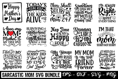 Sarcastic Mom Svg Bundle SVG sk.swapon Roy 