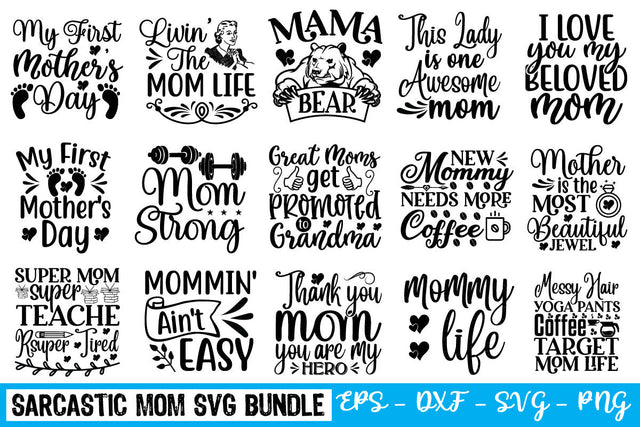 Sarcastic Mom Svg Bundle SVG sk.swapon Roy 