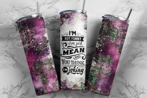 Sarcastic Quote Design Bundle, Set of 6, 20 oz Skinny Tumbler Design Wrap, Seamless Sublimation Design PNG, Funny Quote Tumbler Sublimation Syre Digital Creations 