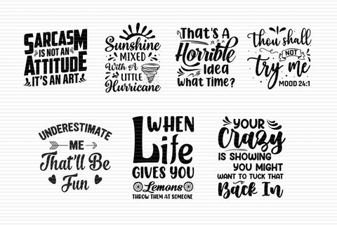 Sarcastic Quote SVG Bundle | Funny Sayings For Her SVG Paper Switch 