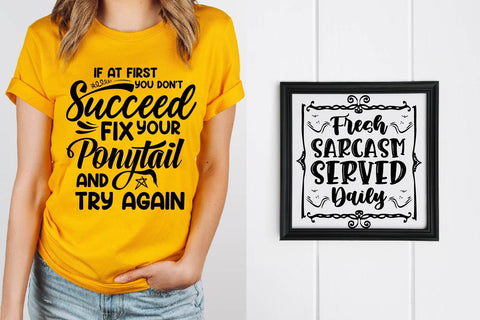 Sarcastic Quote SVG Bundle | Funny Sayings For Her SVG Paper Switch 